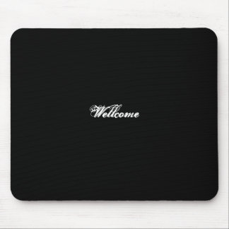 Mousse pad black colour wellcome mouse pad