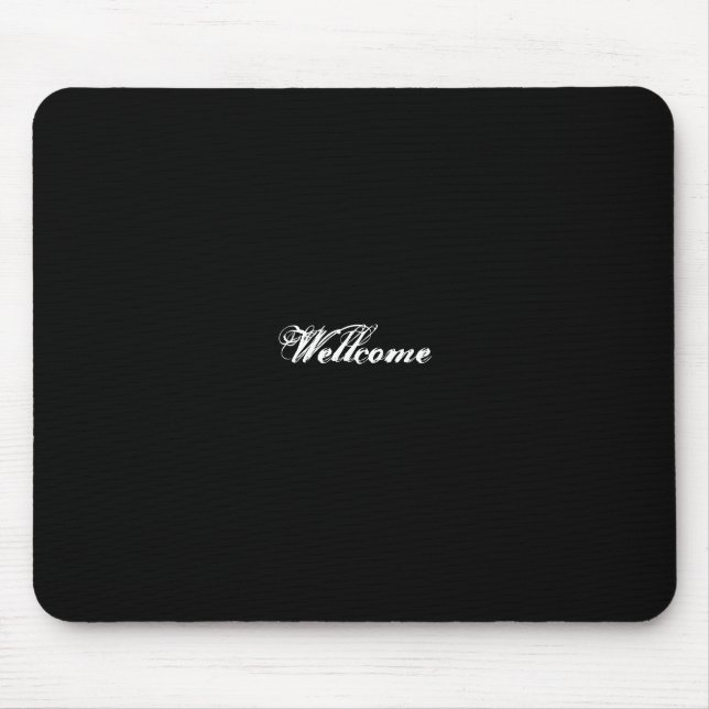 Mousse pad black colour wellcome mouse pad (Front)