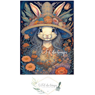 Mousseline Cute Bunny Flower hat V4 Tissue paper