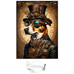 Mousseline Cute Dog Steampunk Hat Tissue paper