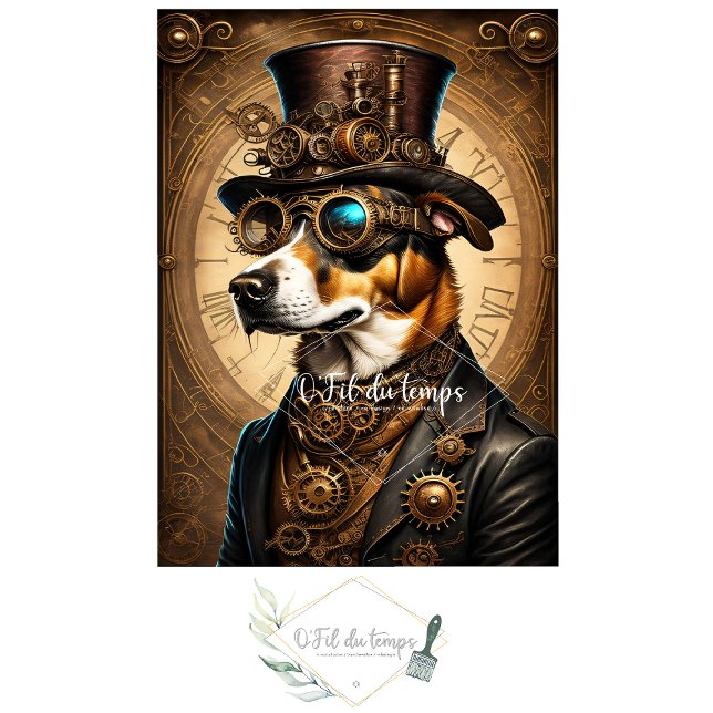 Mousseline Cute Dog Steampunk Hat Tissue paper (Creator Uploaded)