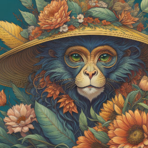 Mousseline Flower Hat Monkey chimp v7 Tissue paper