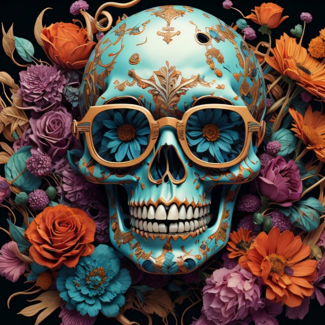 Mousseline Flower Skull Paper v2- tissue paper  (Creator Uploaded)