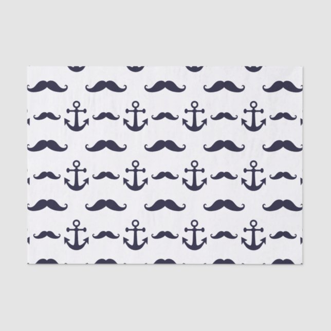 Moustache and anchor tissue paper (Front)