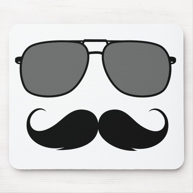moustache and glasses mouse pad (Front)