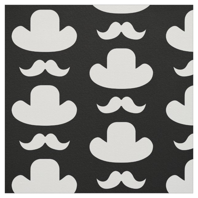 Moustache and hat fabric (Swatch)