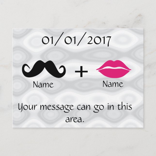 Moustache and Lips CustomizeABLEs Postcard (Front)