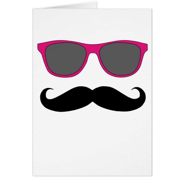 Moustache and Pink Sunglasses Humour (Front)