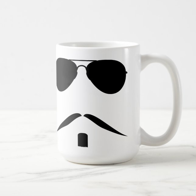 Moustache Aviator Mug (Right)