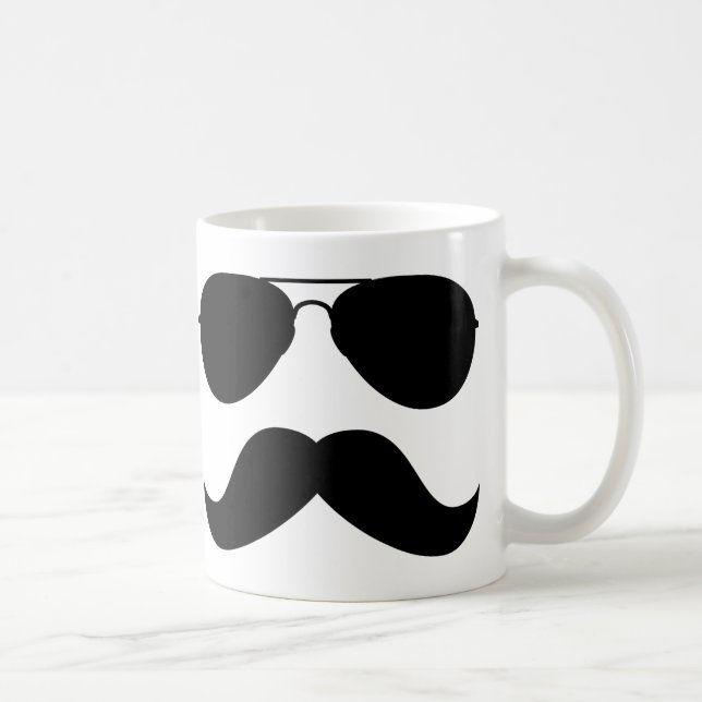 Moustache Aviator Mug (Right)