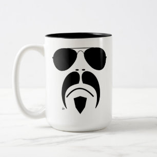 Moustache Aviator Style Sunglasses Mug