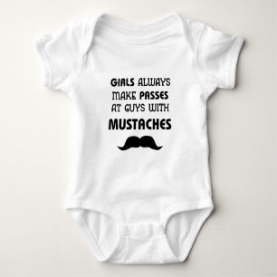 Moustache Baby Clothes Bodysuit