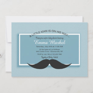 Moustache Baby Shower Invitation