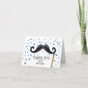 Moustache Baby Shower Thank You Note