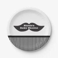 Moustache Bash Birthday PARTY Modern Plates