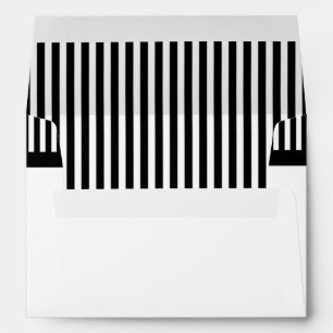 Moustache Bash Black & White Striped PARTY Envelope