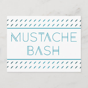 Moustache Bash Metro Postcard
