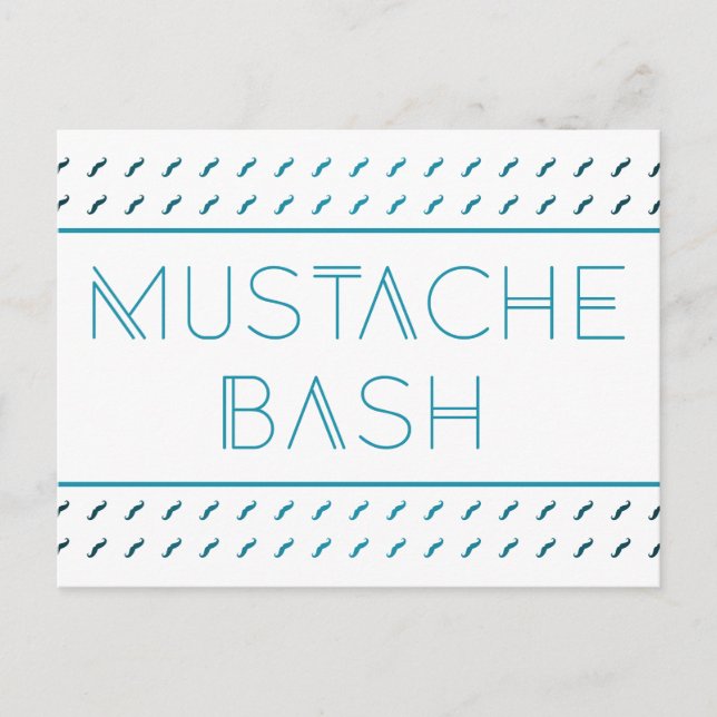 Moustache Bash Metro Postcard (Front)
