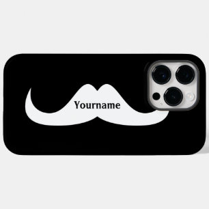 Moustache Black and White Your name Customise Case-Mate iPhone 14 Pro Max Case
