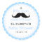Moustache Blue Baby Shower