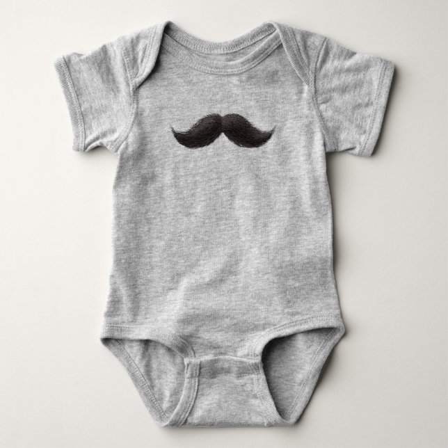 Moustache bodysuit for the sophisticated baby (Front)