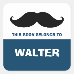 Moustache Bookplates, Book Labels