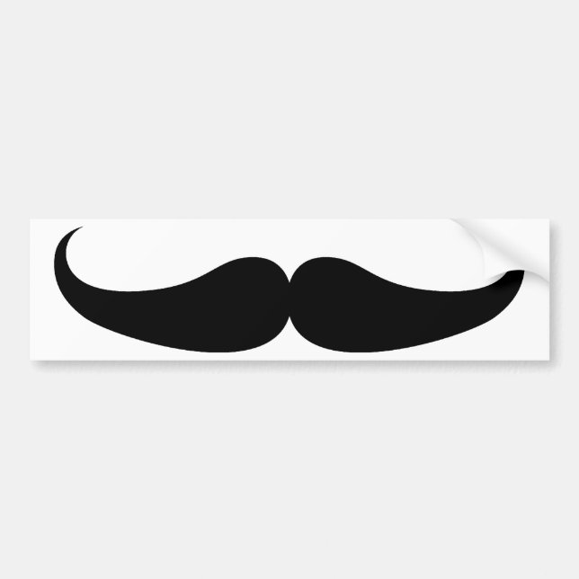 Moustache Bumper Sticker (Front)