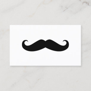 moustache business card