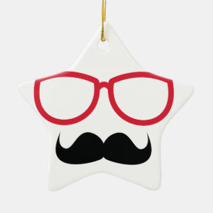 Moustache Ceramic Ornament