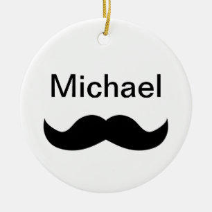 Moustache Ceramic Tree Decoration