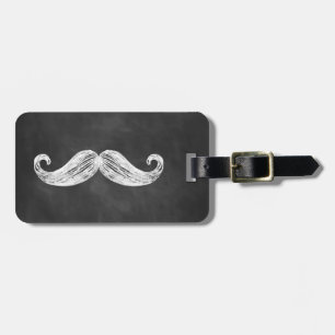 Moustache Chalkboard Luggage Tag