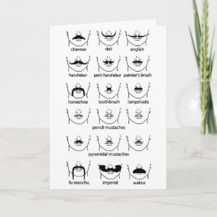 Moustache Chart Father's Day Card