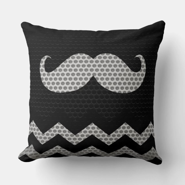 Moustache Chevron Hole Cushion (Front)