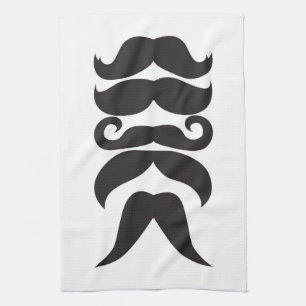Moustache Choices Tea Towel