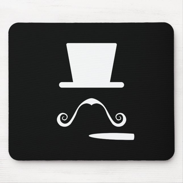 Moustache & Cigar Pictogram Mousepad (Front)