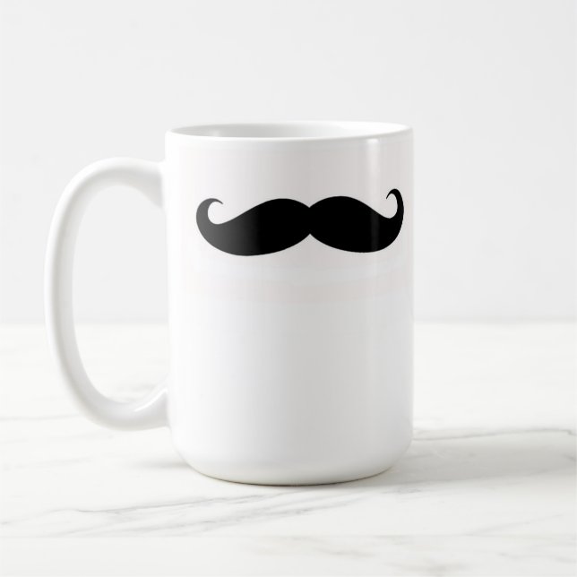 Moustache Coffee Mugs - Can Personalise (Left)