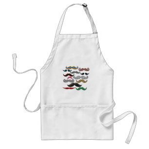 Moustache Collage Moustaches Popular Add Colour Standard Apron