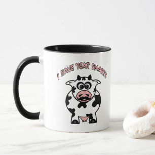 Moustache Cow Teat Smarts Mug