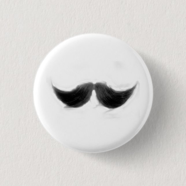 moustache cowboy 3 cm round badge (Front)