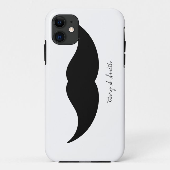Moustache Custom Name Case-Mate iPhone Case (Back)