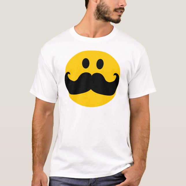 Moustache Customisable background colour) T-Shirt (Front)
