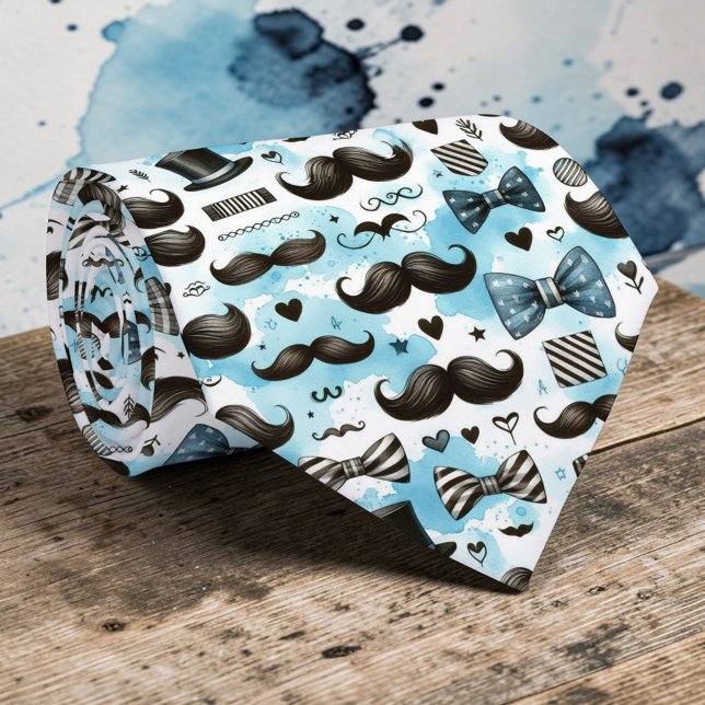 Moustache Dapper Pattern Necktie Tie (Creator Uploaded)