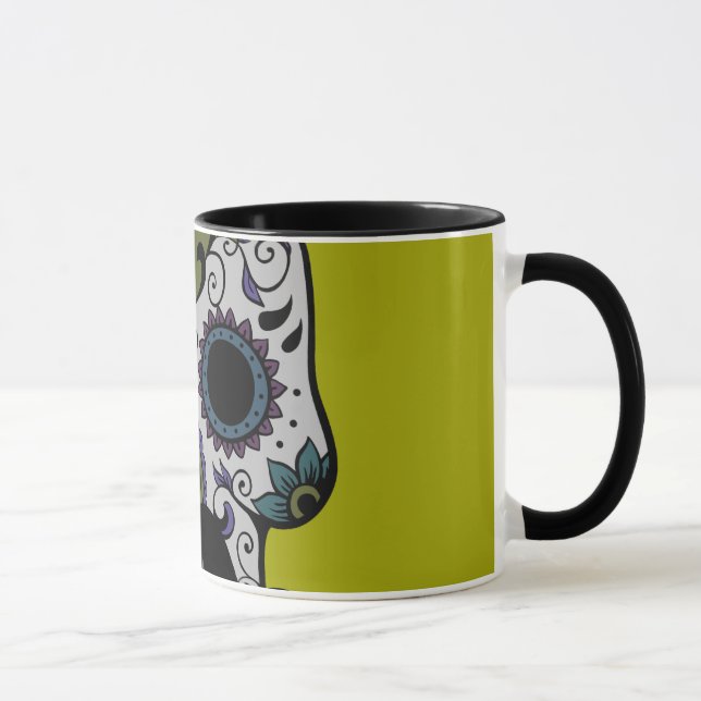 Moustache Day of the Dead Mug (Right)
