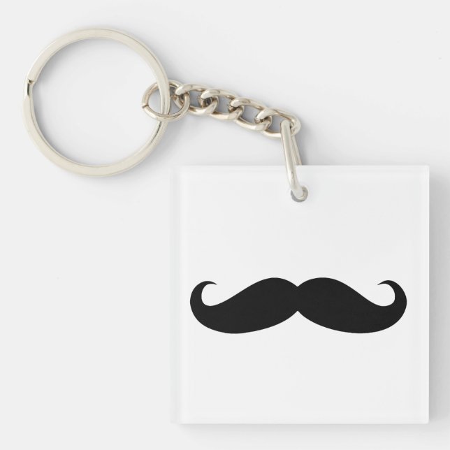 Moustache Disguise Funny Key Ring (Front)