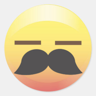 Moustache Emoji Sigh Party Sticker