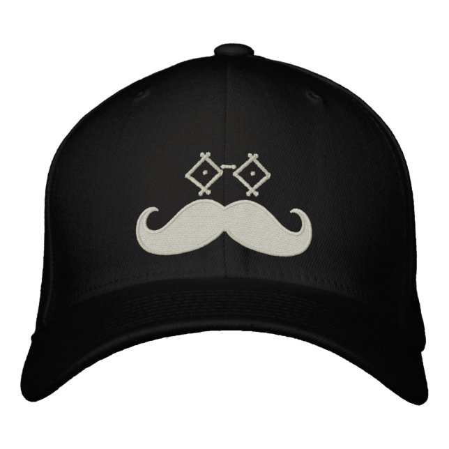 Moustache Eyeware Embroidered Hat (Front)