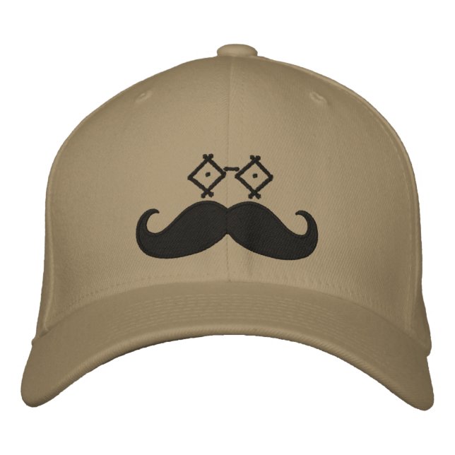 Moustache Eyeware Embroidered Hat (Front)