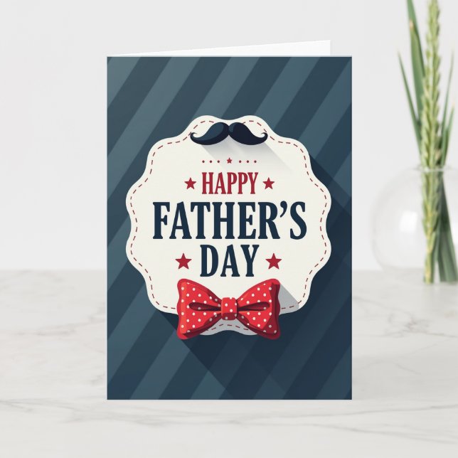Moustache Fathers Day Card (Front)