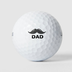 Moustache Fathers Day Golf Balls