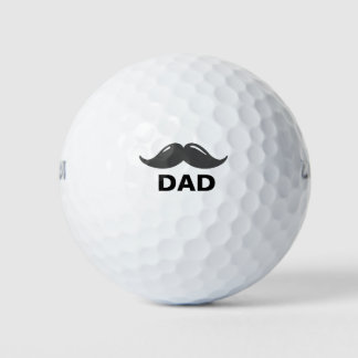 Moustache Fathers Day Golf Balls